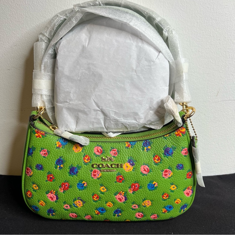 Coach Teri Shoulder Bag With Mini Vintage Rose Print CA616 Floral Brand New